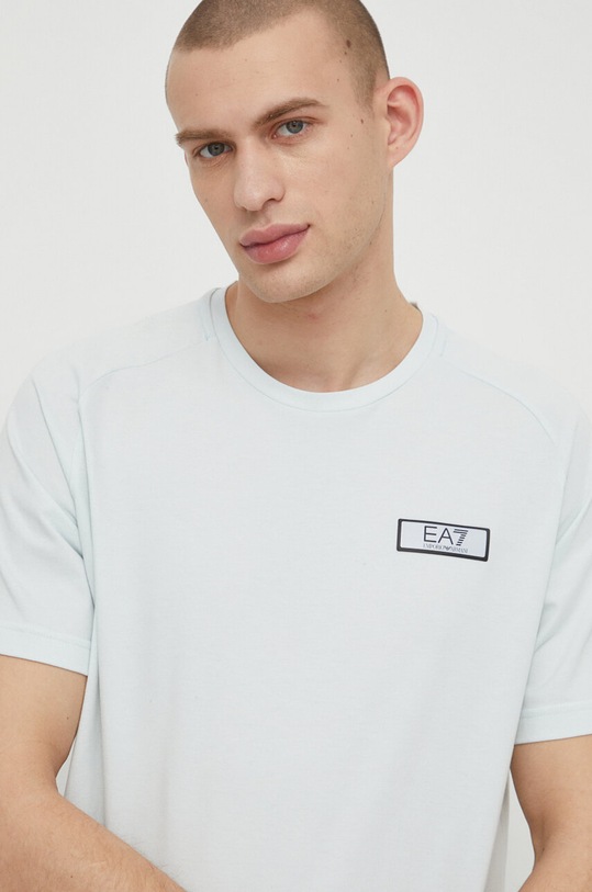 EA7 Emporio Armani tricou imprimeu albastru 3DPT24.PJUVZ