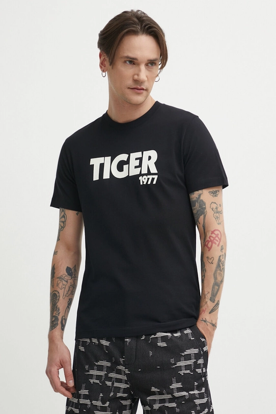 Tiger Of Sweden t-shirt in cotone Dillan sovrastampa nero T65617038