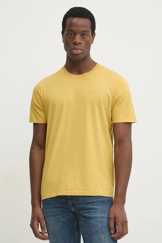 Pepe Jeans t-shirt in cotone Jacko semplice giallo PM508664