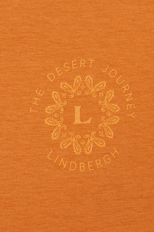 Хлопковая футболка Lindbergh 30.400267.BURNTORANG оранжевый