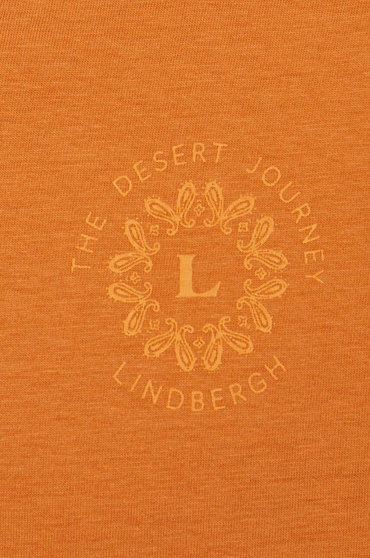 Lindbergh t-shirt bawełniany 30.400267.BURNTORANG pomarańczowy