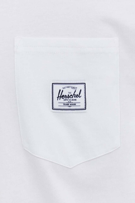Бавовняна футболка Herschel 50283.01588 білий