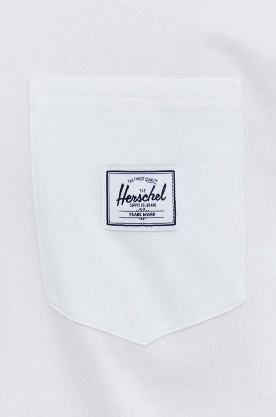 Bavlnené tričko Herschel 50283.01588 biela