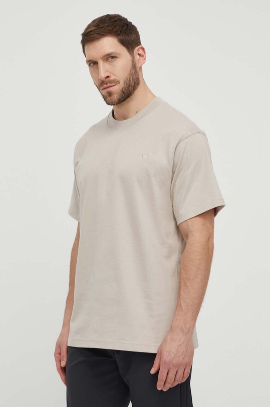 adidas Originals t-shirt bawełniany Adicolor Contempo Tee aplikacja beżowy IP2773