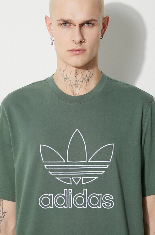 adidas Originals cotton t-shirt Trefoil Tee IR7993 green