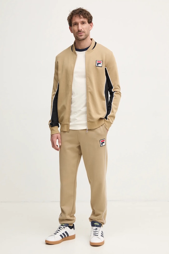 Хлопковая футболка Fila FAM0641 бежевый AW24