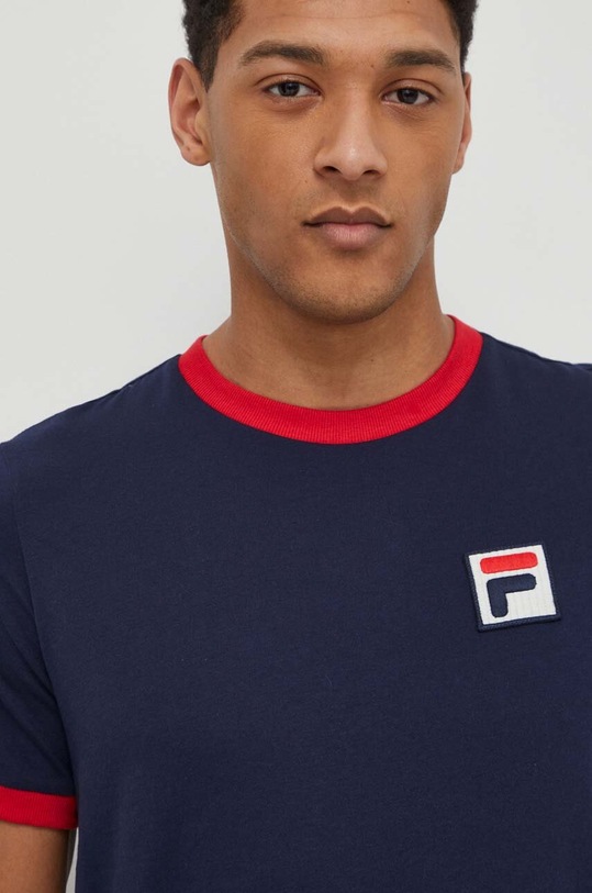 Fila t-shirt bawełniany Laz granatowy FAM0641