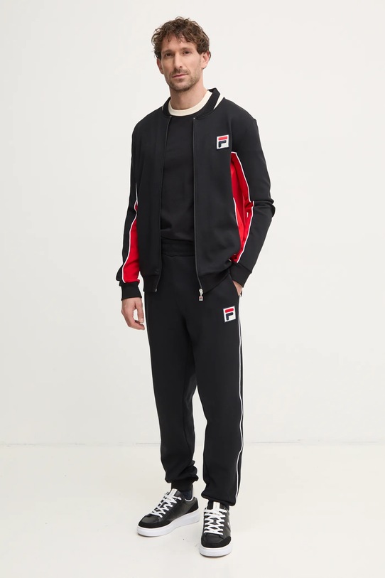 Fila t-shirt bawełniany FAM0641 czarny AW24