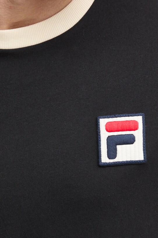Бавовняна футболка Fila FAM0641 чорний