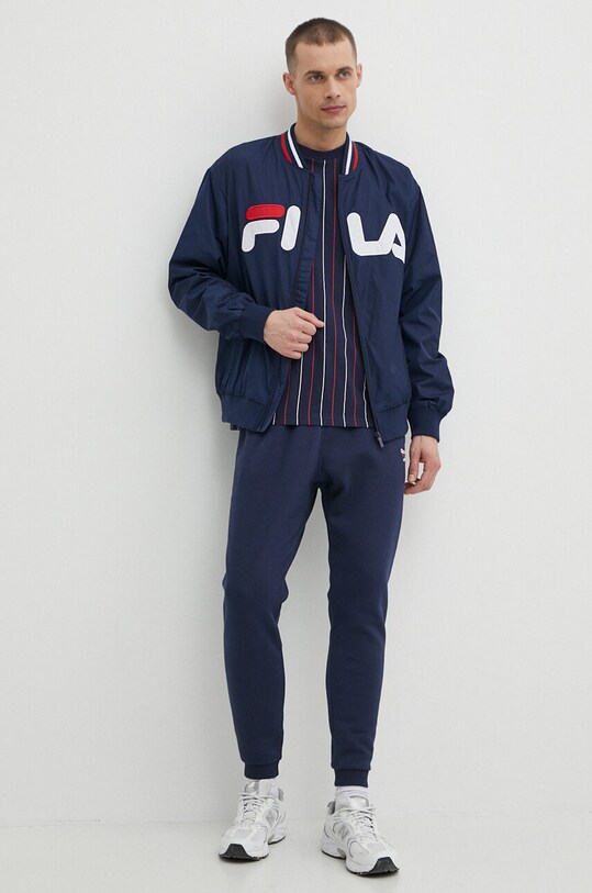 Fila t-shirt bawełniany Lobito FAM0662 granatowy SS24