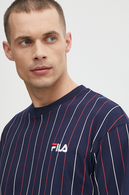 Fila t-shirt bawełniany Lobito granatowy FAM0662
