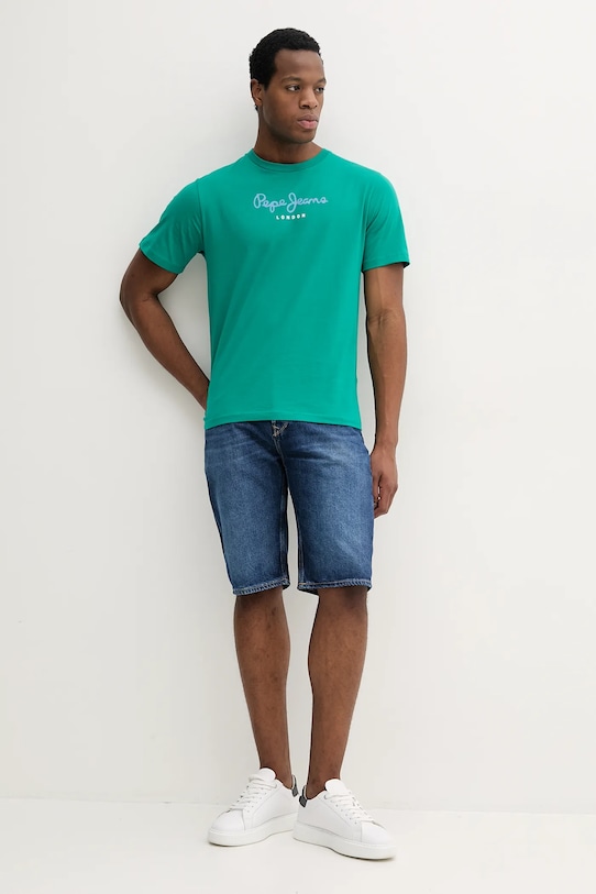 Bavlnené tričko Pepe Jeans Eggo PM508208 zelená SS25
