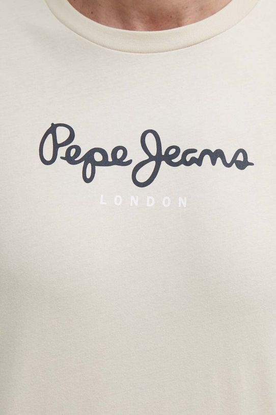 Bavlněné tričko Pepe Jeans Eggo N PM508208 béžová