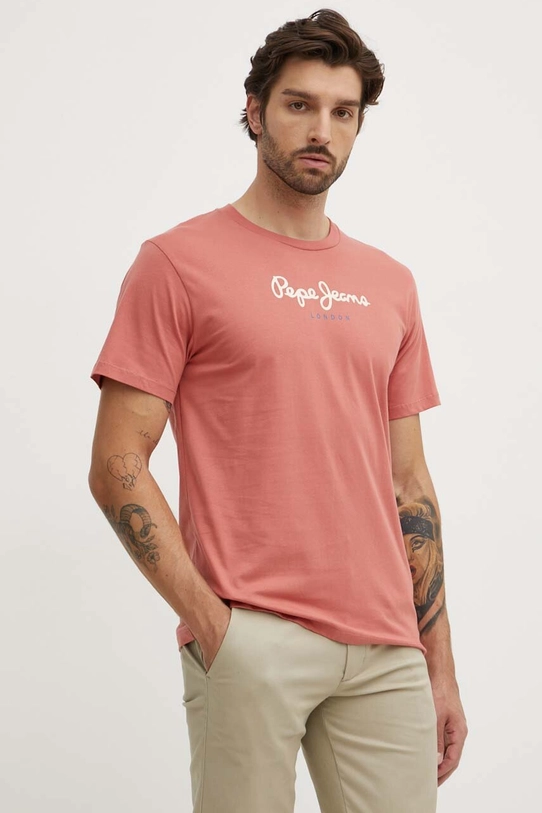 Pepe Jeans t-shirt bawełniany Eggo czerwony PM508208