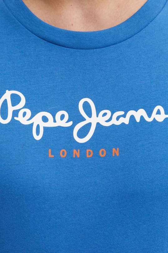 Хлопковая футболка Pepe Jeans Eggo N PM508208 голубой