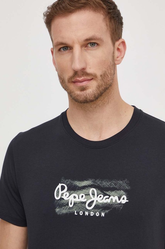 Pepe Jeans t-shirt bawełniany Castle czarny PM509204