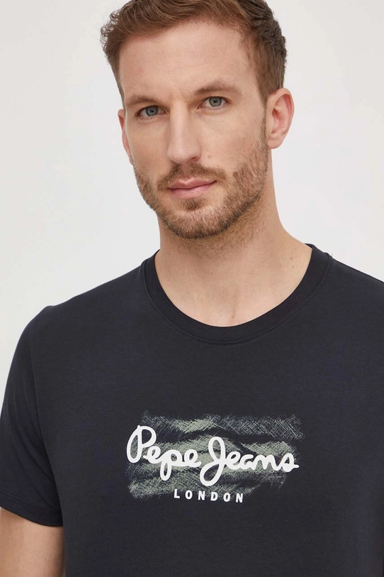 Pepe Jeans t-shirt bawełniany Castle czarny PM509204