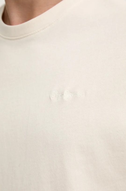 Хлопковая футболка Pepe Jeans Connor бежевый PM509206