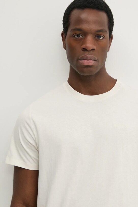 Pepe Jeans tricou din bumbac Connor bej PM509206