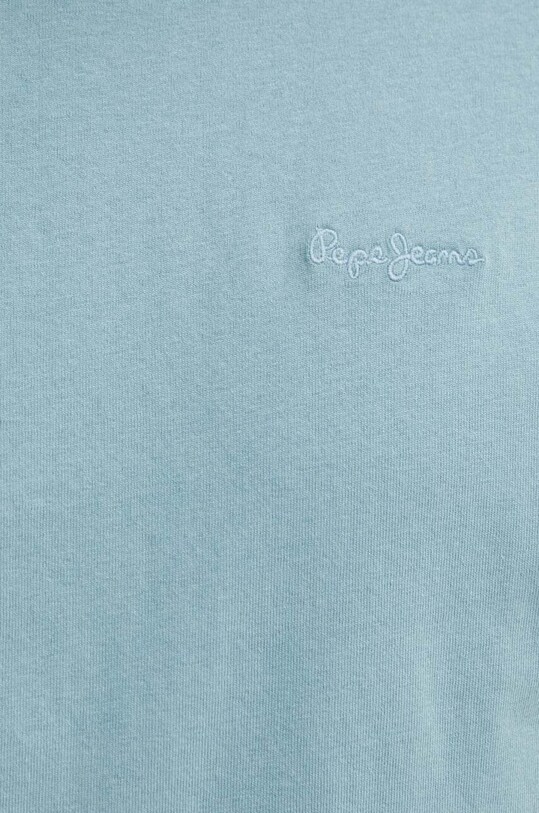 Хлопковая футболка Pepe Jeans Connor PM509206 голубой