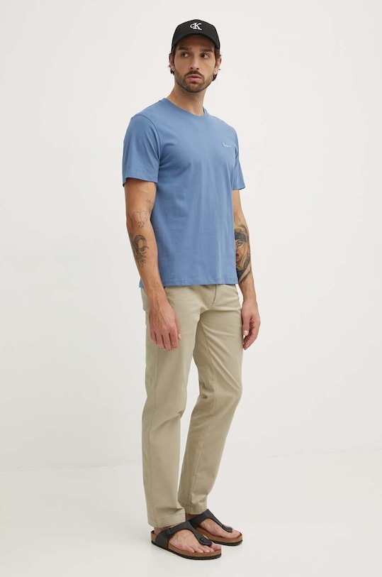 Бавовняна футболка Pepe Jeans Connor PM509206 блакитний AW24