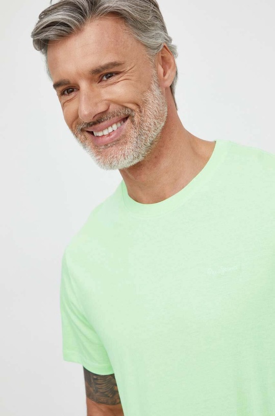 Pepe Jeans tricou din bumbac Connor verde PM509206