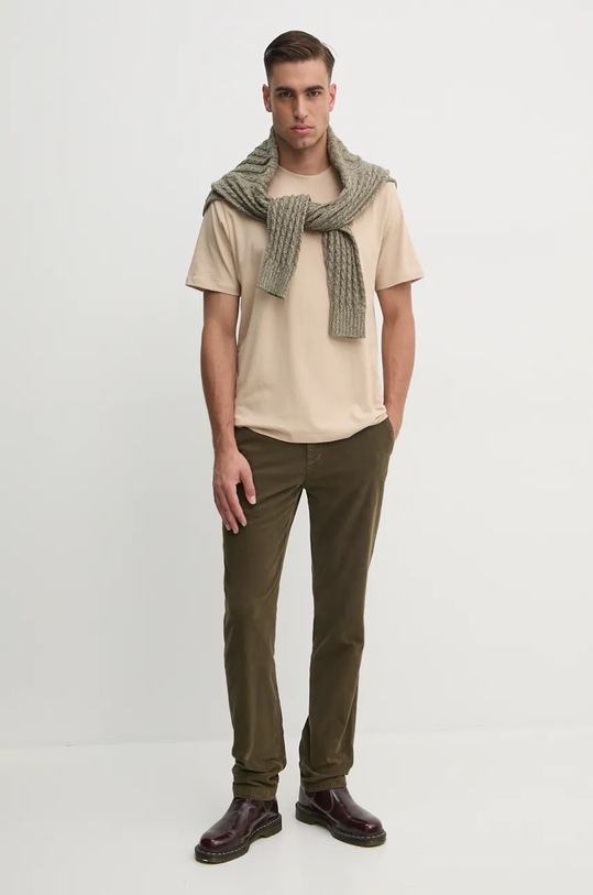 Pepe Jeans tricou din bumbac Connor PM509206 bej AW24