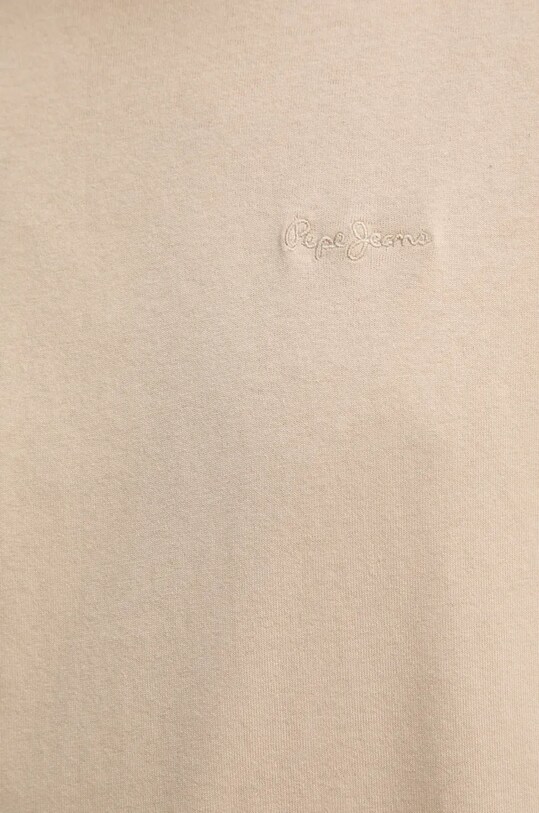 Хлопковая футболка Pepe Jeans Connor PM509206 бежевый