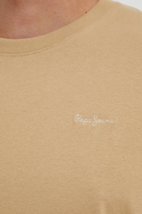 Pepe Jeans t-shirt bawełniany Connor PM509206 beżowy