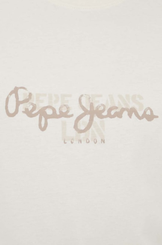 Pepe Jeans t-shirt bawełniany Chris beżowy PM509207
