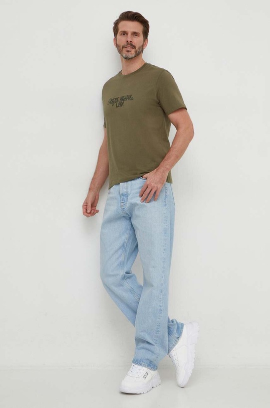 Pepe Jeans t-shirt bawełniany Chris PM509207 zielony SS24