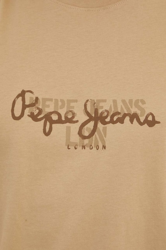 Pepe Jeans t-shirt bawełniany Chris PM509207 beżowy