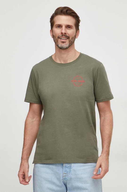 Pepe Jeans t-shirt bawełniany CRAIG nadruk zielony PM509210