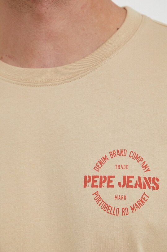 Бавовняна футболка Pepe Jeans CRAIG PM509210 бежевий