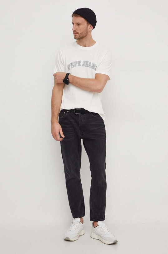 Хлопковая футболка Pepe Jeans CLEMENT PM509220 бежевый SS24