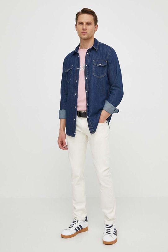 Хлопковая футболка Pepe Jeans CLEMENT PM509220 розовый SS24