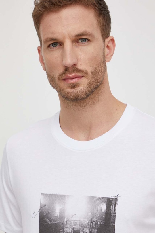 Bavlněné tričko Pepe Jeans Clark bílá PM509221