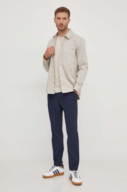 Pepe Jeans t-shirt bawełniany CHASE PM509222 beżowy SS24