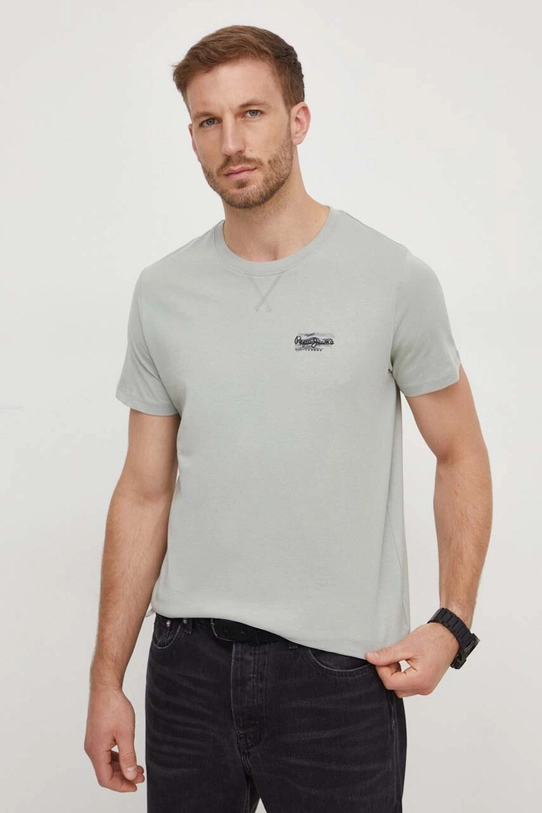 Pepe Jeans t-shirt bawełniany CHASE nadruk zielony PM509222