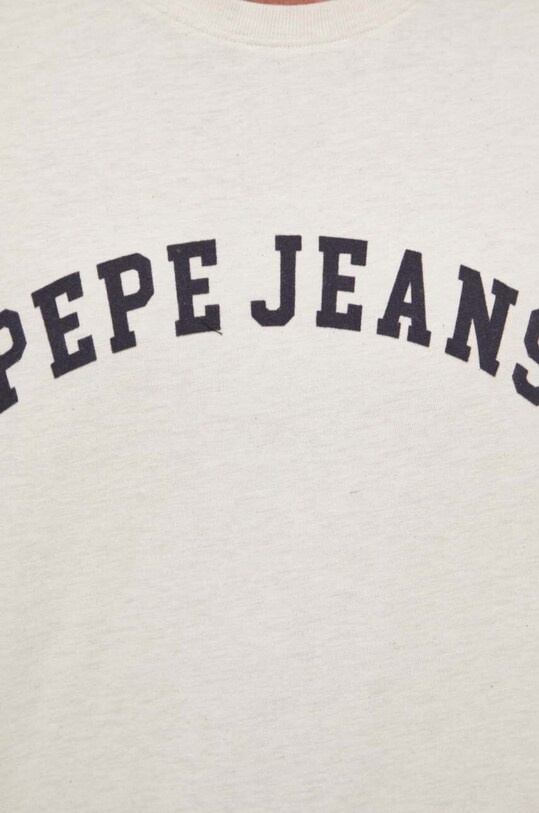 Βαμβακερό μπλουζάκι Pepe Jeans CHENDLER PM509224 μπεζ