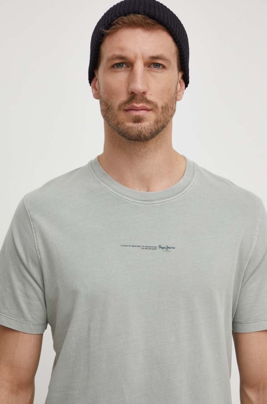 Pepe Jeans t-shirt bawełniany Dave Tee bawełna zielony PM509231