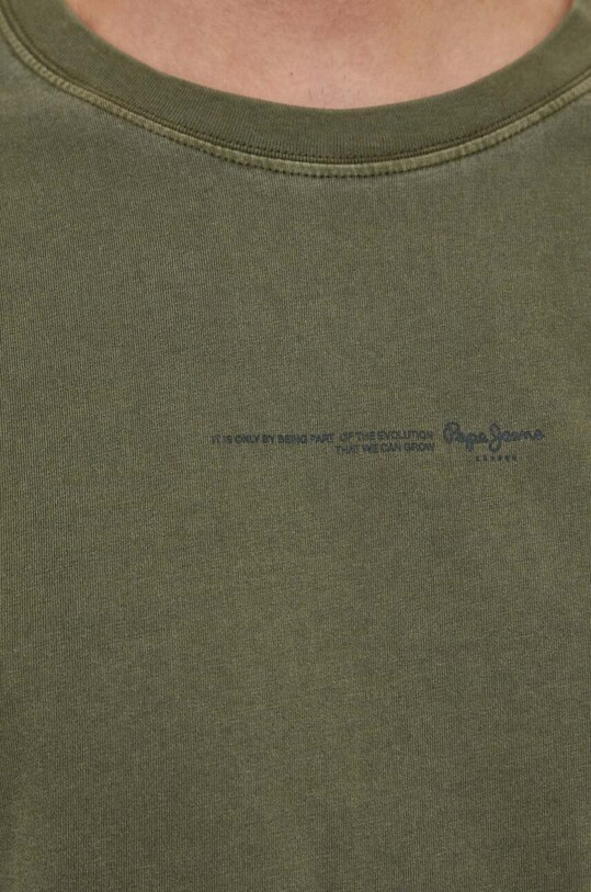 Bavlněné tričko Pepe Jeans Dave Tee PM509231 zelená