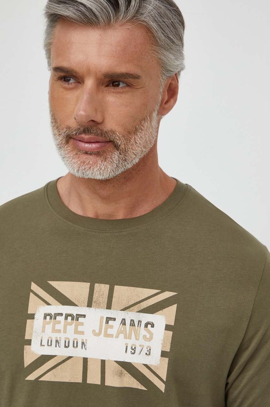 Pepe Jeans t-shirt bawełniany CREDICK zielony PM509232
