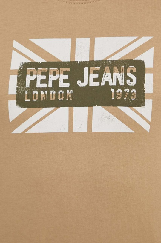 Pepe Jeans t-shirt bawełniany CREDICK PM509232 beżowy