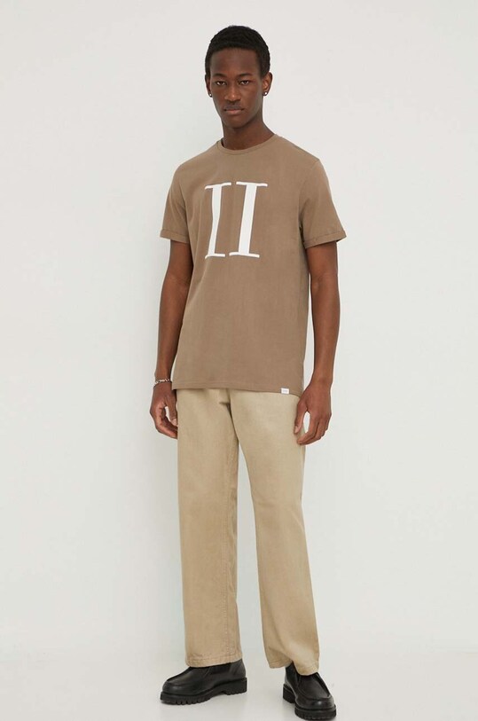 Les Deux tricou din bumbac print bej LDM101006