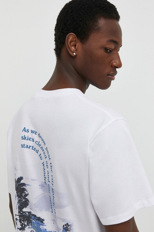 Bavlněné tričko Les Deux LDM101160 bílá