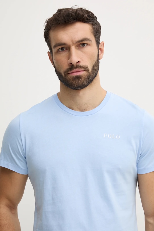 Βαμβακερό μπλουζάκι Polo Ralph Lauren μπλε 714931650