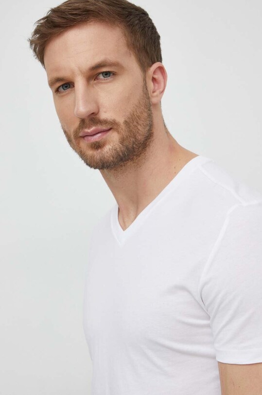 Βαμβακερό μπλουζάκι Polo Ralph Lauren 3-pack λευκό 714936903