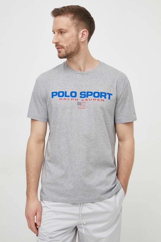 Бавовняна футболка Polo Ralph Lauren бавовна сірий 710750444