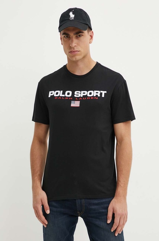 Polo Ralph Lauren t-shirt bawełniany czarny 710750444